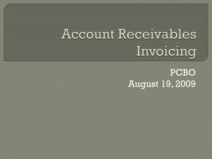 account receivables invoicing