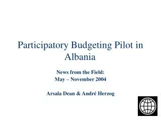 Participatory Budgeting Pilot in Albania