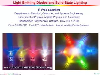 Light Emitting Diodes and Solid-State Lighting