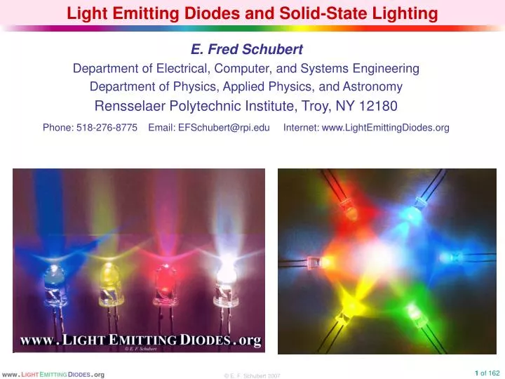 light emitting diodes and solid state lighting