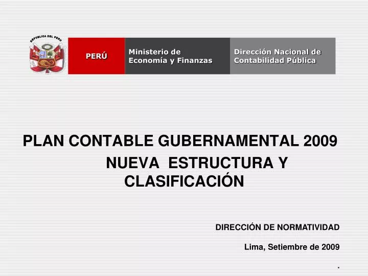 plan contable gubernamental 2009 nueva estructura y clasificaci n