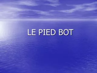 le pied bot