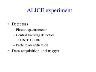 ALICE experiment