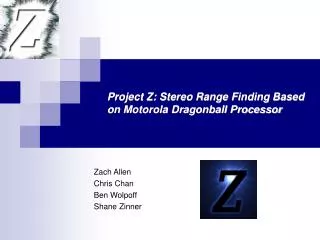 Project Z: Stereo Range Finding Based on Motorola Dragonball Processor