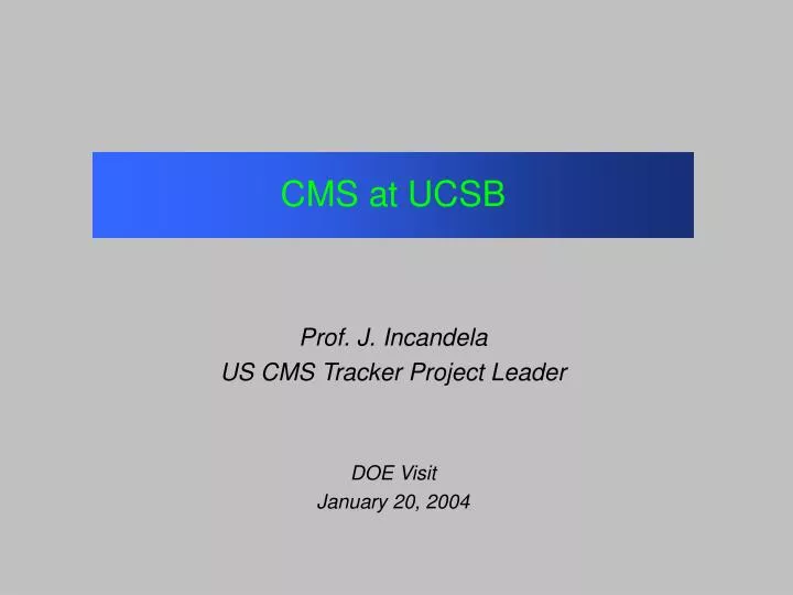 cms at ucsb