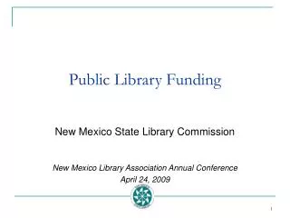 Public Library Funding