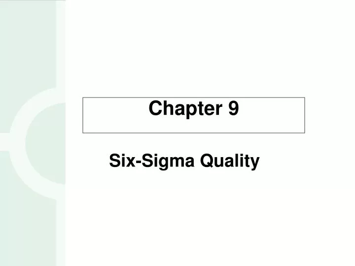 six sigma quality