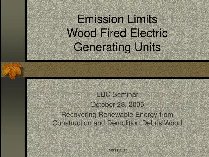 emission limits wood fired electric generating units
