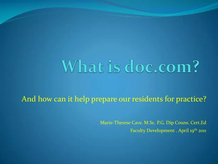 what is doc com