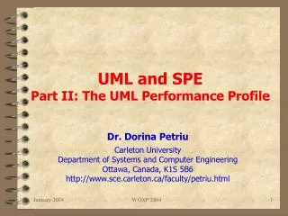 UML and SPE Part II: The UML Performance Profile
