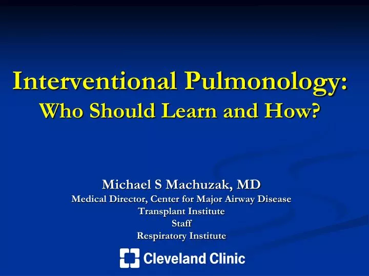 interventional pulmonology who should learn and how