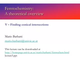 Femtochemistry: A theoretical overview