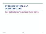 INTRODUCTION A LA COMPTABILITE - slide 1