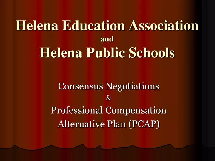 helena education association and helena public schools