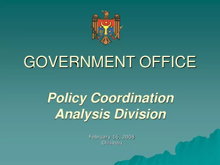 government office policy coordination analysis division