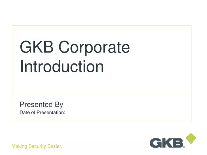 gkb corporate introduction