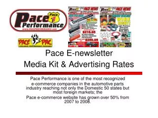 Pace E-newsletter Media Kit &amp; Advertising Rates