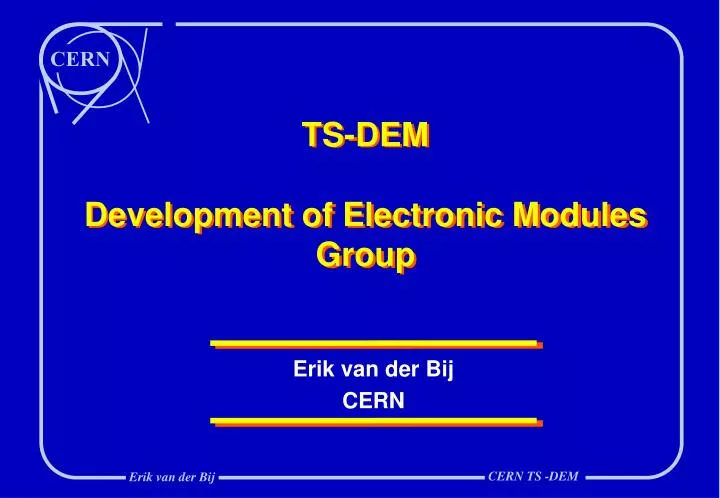 ts dem development of electronic modules group