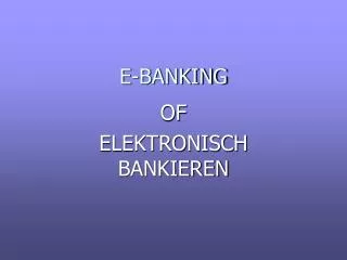 e banking