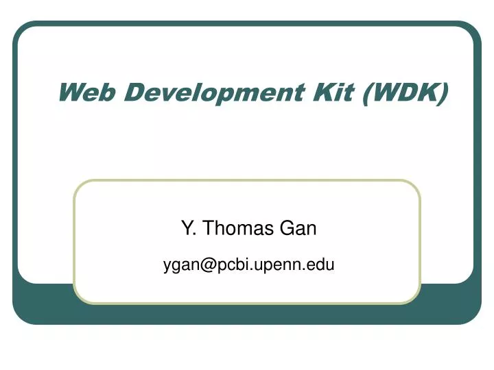 web development kit wdk