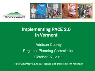 Implementing PACE 2.0 in Vermont