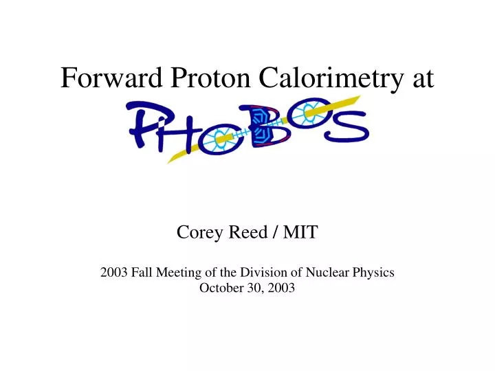 forward proton calorimetry at