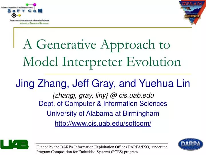 a generative approach to model interpreter evolution