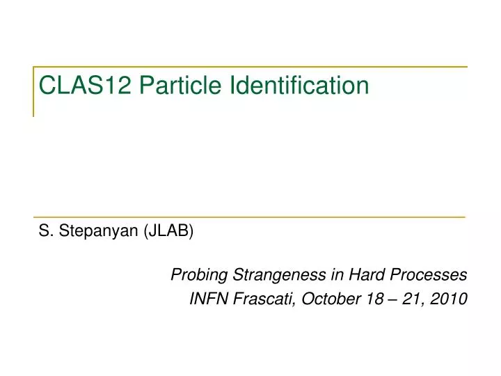 clas12 particle identification