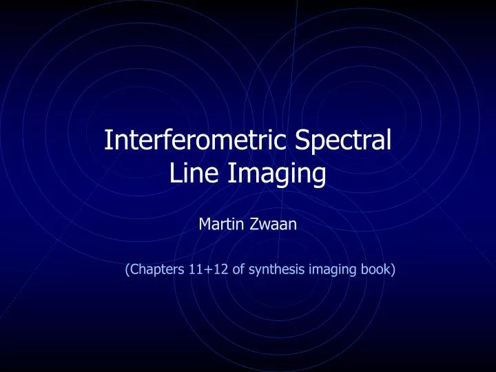 interferometric spectral line imaging