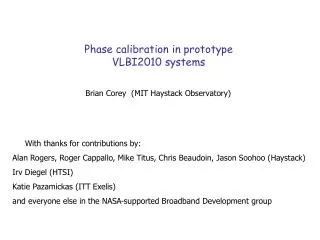 Phase calibration in prototype VLBI2010 systems