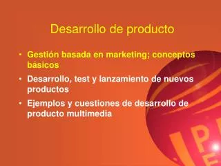 desarrollo de producto