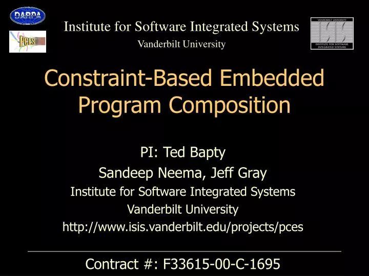constraint based embedded program composition