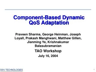 Component-Based Dynamic QoS Adaptation
