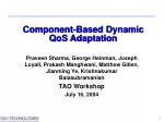 Component-Based Dynamic QoS Adaptation - slide 1