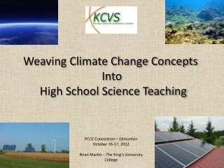 Weaving Climate Change Concepts Into High School Science Teaching