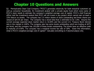 Chapter 10 Questions and Answers