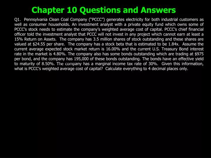 chapter 10 questions and answers