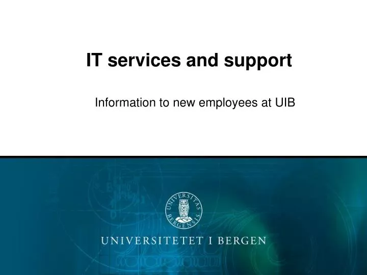 information to new employees at uib