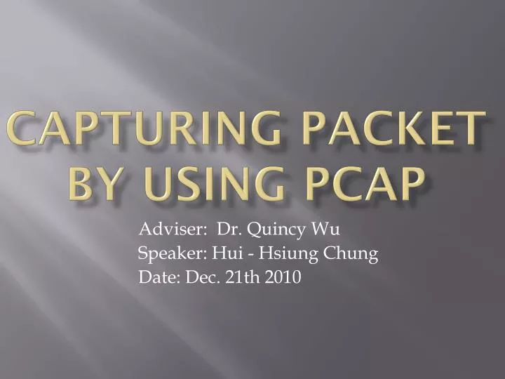 capturing packet by using pcap