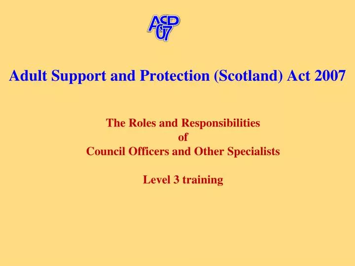 adult support and protection scotland act 2007