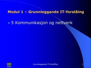 modul 1 grunnleggande it forst ing