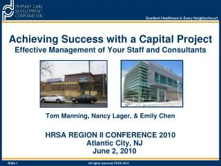 Achieving Success with a Capital Project Effective Management of Your Staff and Consultants