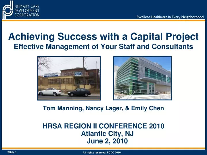 achieving success with a capital project effective management of your staff and consultants