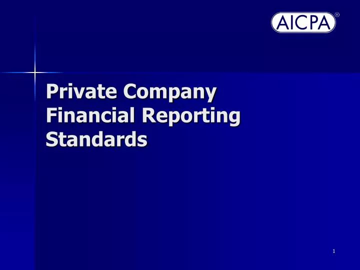 private company financial reporting standards