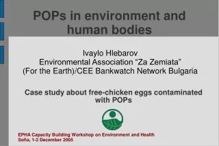 POPs in environment and human bodies