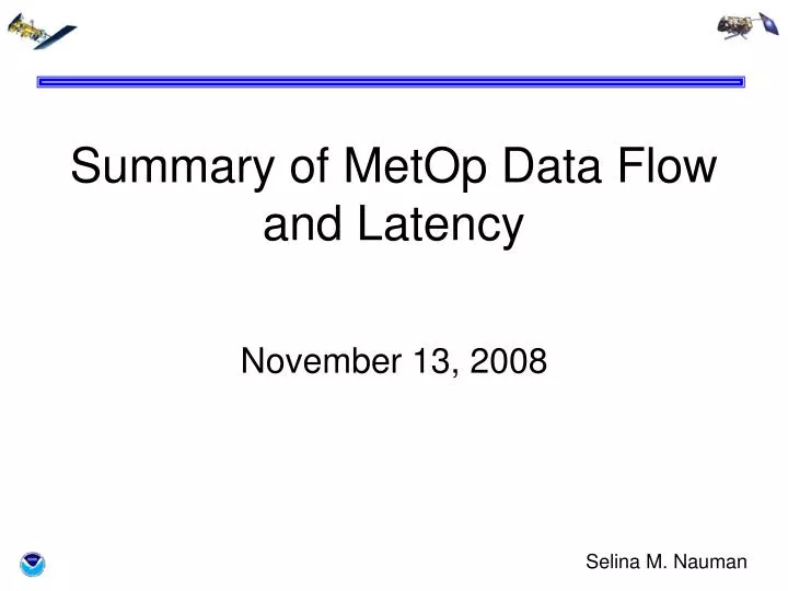 summary of metop data flow and latency
