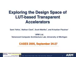 Exploring the Design Space of LUT-based Transparent Accelerators