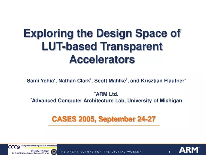 exploring the design space of lut based transparent accelerators