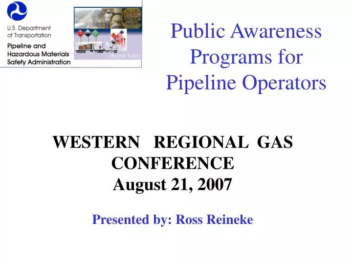 public awareness programs for pipeline operators