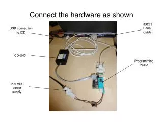 Connect the hardware as shown